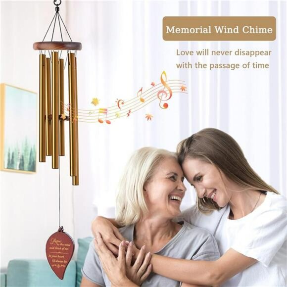 Memorial sympathy wind chimes outdoor garden patio gift for loss of loved one - Picture 3 of 7